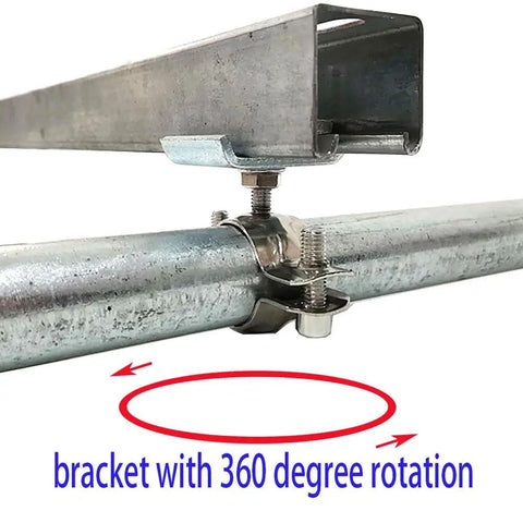 Eight Pack Contractor Grade Strut Clamps For Rigid Conduit And Emt Pipe Featuring 360 Degree Rotation Galvanized Steel Hold Downs Compatible With Metal Channels And Pex Lines For Zero Hassle Install