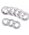 304 Stainless Steel Bearing Retaining Rings And Snap Rings Kit, 13 Sizes From 3mm To 12mm Inner Diameter, Regular Flanged Type Spring Clips