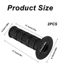 2 Pcs Universal Seven Eighths Inch Motorcycle Grips Soft Rubber Hand Grips for ATV dirt bike with non-slip checkered texture