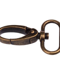 Dead Nuts Sturdy Curved Zinc Alloy Swivel Trigger Clasps For One Inch Webbing Bag Hardware Pack Of Twenty Featuring A Smooth Antique Brass Finish.