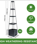 Self Watering Tomato Planter Boxes With Trellis Outdoor Garden Bed 57 Inch Tall Raised Planters For Indoor And Outdoor Use