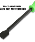 Heavy Duty Automotive Gasket Scraper With Heat Treated Steel Blade Ten And A Half Inch Extended Reach And Sure Grip Handle shown side view