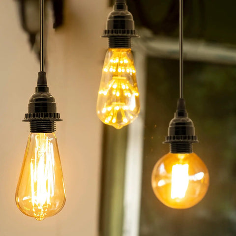 Plug In Industrial Pendant Light Kit With E26 E27 Socket And 19.69 Foot Cord On Off Switch Retro Hanging Lights For Living Room And Bedroom Bulb Not Included CE Certified Durable Heat Resistant Cord Loft Style Home Decor