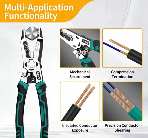 10 In 1 Wire Stripper Tool For Copper Aluminum And Steel Wires Heavy Duty Multifunction Cable Cutter with CR-V Handle