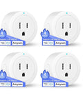 Hands Free Smart Plug Pack Of 4 With Echo Compatibility Easy Setup Remote App Control Bluetooth Mesh Outlet ETL And FCC Certified