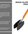 Ratcheting Brake Caliper Tool 4 In 1 Piston Compression Tool With 360 Degree Swivel shown with orange handle and spreader pads.