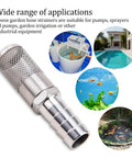 Beefy 304 Stainless Steel Hose Barb Filter With Mesh For Air Fuel And Fluids, Pressure Washer Water Suction Strainer, 19mm Inlet