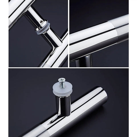 Heavy Duty Gate Hardware Glass Door Handle Thick Stainless Steel Handle close-up details