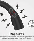 MagnePfit system detail of Barulli Kitchen Faucet With Pull Down Sprayer And Soap Dispenser, Single Handle, High Arc, Spot Defense