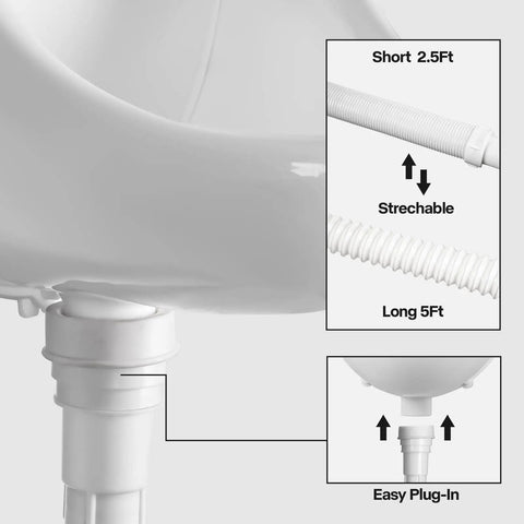 Close-up of Heavy Duty Plastic Urinal For Men Indoor Outdoor Use Waterless Urinal With Urine Diverter Easy Install No Mess