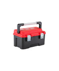 Heavy Duty 20 Inch Lockable Tool Box With Cantilever Tray Removable Cups Transparent Lid Windows And Easy Access Compartments