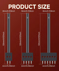 Three Piece Prong Punch Tool Set dimensions with 6mm row hole punch, 125mm length, for leather crafting and stitching.