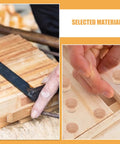 Pro Grade 50 Piece Wood Plug Set for Screw Holes and Carpenter Bee Repair, close-up showing installation on wood surface