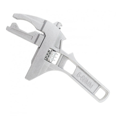 Stubby Adjustable Wrench With Wide Jaw Opening Aluminum Alloy Heavy Duty Spanner for plumbing and automotive repairs