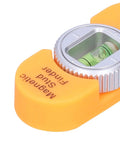 Aqur2020 Magnetic Stud Finder, Portable Wall Detector with Level Gauge (Orange) close-up of level gauge on orange tool.
