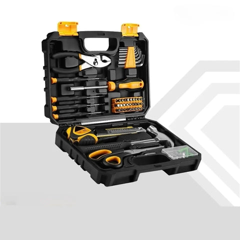 50 Piece Home Repair Tools Kit In Portable Storage Case For Maintenance And DIY Projects, Pro Grade Hand Tools Set Open