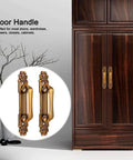 Antique Barn Door Handles And Vintage Sliding Door Handle Set in rustic European style for cabinets, wood wardrobe background