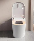 Clear Silicone Toilet Seat Bumpers Replacement Kit For Bidet Attachments Universal Fit shown on a toilet with lid up