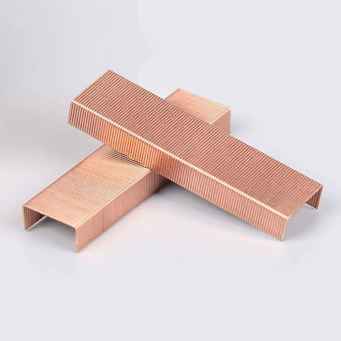 Rose Gold Staples Refill Kit With 7000 Premium 26 By 6 Standard Size Staples, 12mm Width, 7 Box Pack For Most Desk Staplers