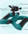 Automatic 360 Degree Rotary Lawn Sprinkler For Full Yard Coverage With Easy Setup Irrigation System Durable ABS Construction