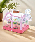 Kid Friendly Plant Growing Kit Greenhouse Set For Diy Terrarium Science, Indoor Gardening Toy With Solar Powered Panel