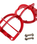 Hella Tough Fire Sprinkler Head Guard Protector Cage For Flush Mount Side Wall And Pendant Heads Built To Handle Heavy Knocks Dead Simple Install Stainless Steel Shell Frame, red plastic cage with screws.