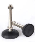 Adjustable Leveling Feet For Furniture, Stainless Steel And Nylon Support Legs, Non Skid Pads, Easy Height Adjustment, Quick No Tool Setup, Heavy Duty Stability For Tables, Desks, Sofas, Cabinets, And More, Multiple Size Options black foot close-up