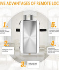 Keyless Entry Smart Lock For Home Office And Garage With Remote Control Access, Anti Theft Zinc Alloy Door Lock, shown with features