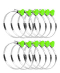 12 Pack 4 Inch Adjustable Stainless Steel Hose Clamps With Worm Gear And Thumb Screw For Dust Collection, Air Hoses, Pipes And Dryer Vents