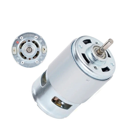 12V To 24V 150W/288W Double Ball Bearing Spindle Motor 12000 RPM For CNC Routers, silver metal design, side and top view