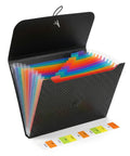 Expanding File Folder 13 Pocket Accordion Organizer For A4 And Letter Size with elastic buckle and color-coded tabs
