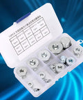 Ultimate 14 Pcs Oil Pan Drain Plug Set With Hex Socket Flange Nuts And M8 To M22 Bolts For Cars, Trucks And Machinery That Fit Like A Charm And Save Your Gears. 14-piece steel drain plugs in storage case, M8 to M22