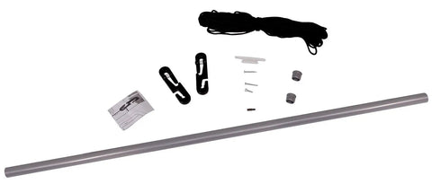 Pull-Eaze Roll Up Door Kit with steel pipe, nylon rope, and accessories for shelters up to 14 ft wide. Built tough with one-pull access.