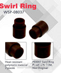 PE0007 swirl ring WSP-08037 showing heat-resistant polymeric material, 2 pieces