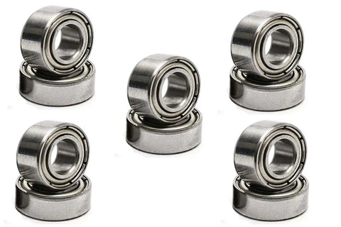 MR105ZZ High Speed Bearing Set For Motors And Water Pumps, 10 Pack, Chrome Steel Bearings With C3 Radial Clearance, precision set