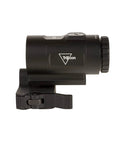 Side view of HD 3X Red Dot Sight Magnifier With Adjustable Height And Quick Release Flip Mount Model MAG C 2600001