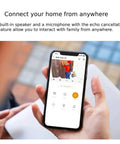 Smart 5Mp E27 Screw In Surveillance Camera with AI Motion Tracking and Human Detection Offers Seamless Indoor Coverage This 360 Degree Rotating Light Bulb Security Cam Provides Crystal Clear Night Vision And Custom Zones to Lock Down Peace of Mind displayed on smartphone.