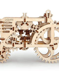 3D Wooden Puzzle Mechanical Tractor Kit With Self Propelled Action Built From Plywood For Grownups And Teens A Hands On Engineering Model That Moves And Makes A Great Gift For Builders And Tinkerers, side view