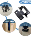 Cabinet door hinges, 10-pack, black iron with embedded self-closing design.