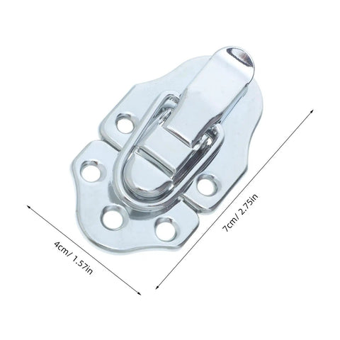 Retro Draw Latch Lock Set For Jewelry Boxes Silver Metal Hasp Buckle With 25mm And 16mm Hole Spacings Easy Install Prevents Accidental Opening