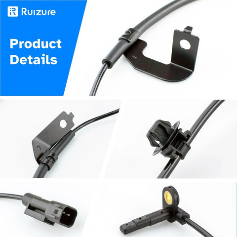 Front Abs Wheel Speed Sensor Pair For Dodge Journey Avenger Chrysler 200 Sebring 2007 To 2020 Left Right Side showing installation components.