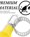 Stainless Steel Hose Clamps Kit 8-29mm Adjustable Thumb Screw detail, waterproof stainless steel material, close-up.