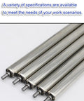 No Sweat Smooth Rolling Heavy Duty Stainless Steel Conveyor Rollers 5 Pack Non Powered Idler Tubes For Quick Warehouse Material Handling Built Tough And Solid 39 Inches Long close-up of five stainless steel rollers with smooth finish
