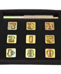 13mm Metal Number Stamp Set 0 to 8 With Knock Hammer, Pro Grade Handheld Stamping Tool for Leather, Plastic, and Soft Metals
