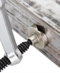 Heavy Duty Multi Functional Welding F Clamp For Pipe And Flat Plate Alignment With Quick Change Jaws Made From 40Cr Chrome Vanadium Steel showing the detail of the quick change mechanism.