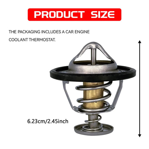 Premium Coolant Thermostat With Gasket Straight Swap Drop In Fix For Honda Civic Accord Crv Odyssey And Acura, size 6.23cm.