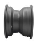 8 Inch Rear Wheel Rim With Three Holes Fits Most ATV Go Kart Off Road Dirt Pit Bike Quad Dirt Bikes Street Bikes Rear Black Heavy Duty Steel Construction Easy To Install And Ready For Rugged Rides, side view