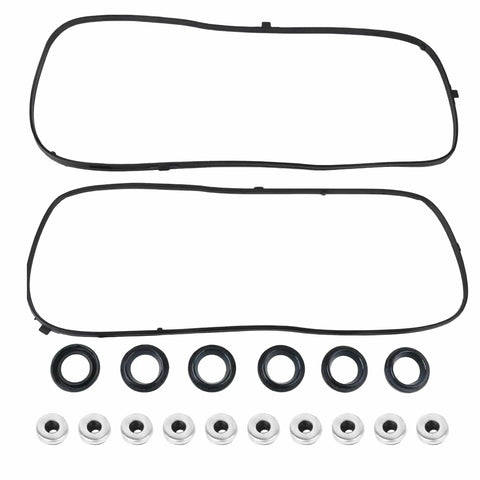 Drop In Engine Valve Cover Gasket Set Fits Honda Accord Pilot Ridgeline Acura MDX RL TL Saturn Vue 3.0L 3.2L 3.5L 3.7L 2003 2004 2005 2006 2007 2008 2009 2010 Premium OE Grade Seal Kit For Leak Free Performance And Easy Install