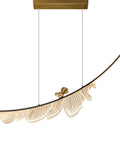 Dope Modern Pendant Light Fixture Sets Off Killer Vibe For Living Room Kitchen And Bedroom Hallway Built With Hella Tough Corrosion Resistant Metal Accommodates Forty Watt Bulb For A Slick And Hassle Free Home Upgrade - gold metal and leaf design pendant light.