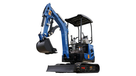 1.7 Ton Mini Excavator With Boom Swing And Canopy 400mm Bucket Yard Digger For Gardens Farms Parks And Roads Compact Easy To Maneuver